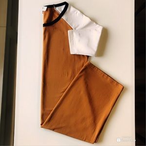 Brickyard Buffalo baseball tee dress white&camel